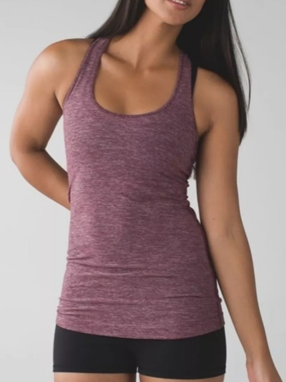 Lululemon Women’s Top Cool Racerback
Heathered Bordeaux Tank Top Size 6